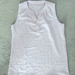 Light Purple Swiss Dot Sleeveless Tunic